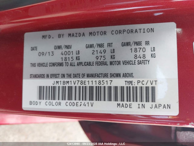 JM1BM1V78E1118517 Mazda pe