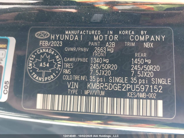 Hyundai gdi lambda ii 2023 KM8R5DGE2PU597152 Image 9