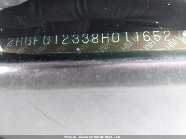 2008 Honda Civic Dx-g მანქანა იყიდება აუქციონზე, vin: 2HGFG12338H011652, აუქციონის ნომერი: 12414083