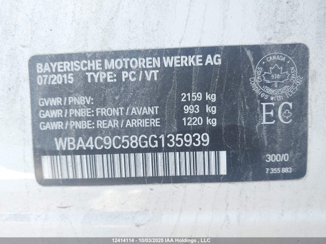 WBA4C9C58GG135939 BMW 428i Gran Coupe Xdrive