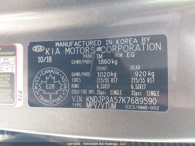 KNDJP3A57K7689590 KIA Soul Ex/ex Premium/ex Tech/ex+