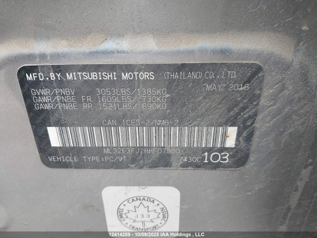 Mitsubishi MIRAGE G4 2017 ML32F3FJ2HHF07980 Image 18