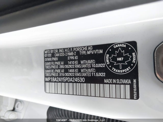 Porsche Cayenne 2023 WP1BA2AY5PDA24530 Image 9