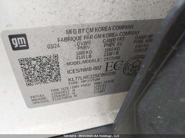 KL77LHE22SC005195 Chevrolet lih