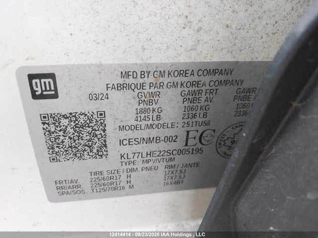KL77LHE22SC005195 Chevrolet lih