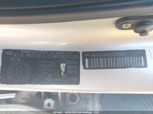 KIA Forte 2014 KNAFX4A66E5227667 Image 9