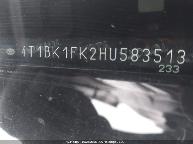 4T1BK1FK2HU583513 Toyota 2gr-fe