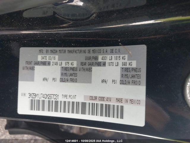 3MZBM1U74GM297031 Mazda pe