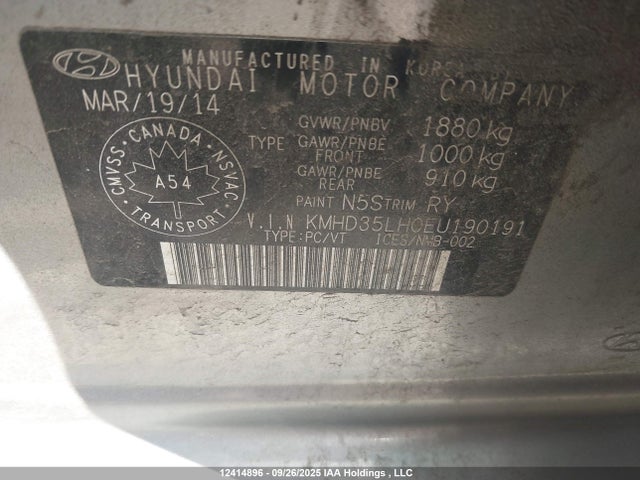 Hyundai dohc gdi nu 2014 KMHD35LH0EU190191 Image 9