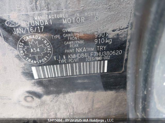 KMHD84LF7HU380620 Hyundai 2017