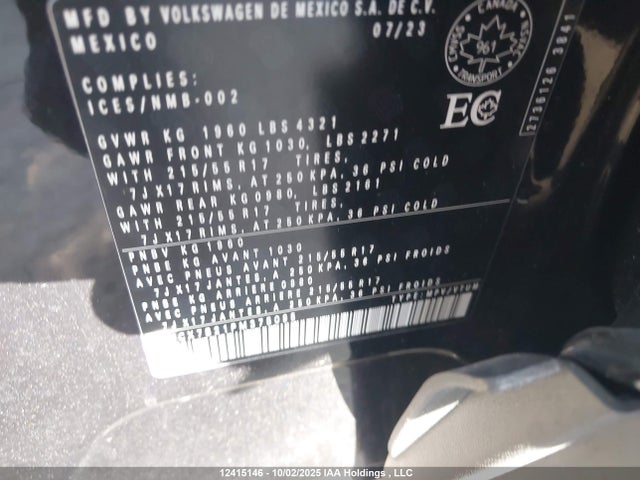 3VVCX7B21PM375095 Volkswagen tsi