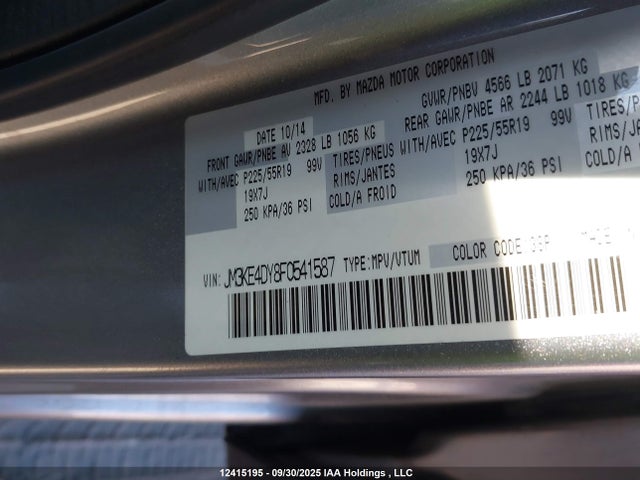 Mazda py 2015 JM3KE4DY8F0541587 Image 9
