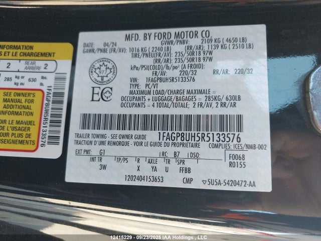 1FAGP8UH5R5133576 Ford 4v