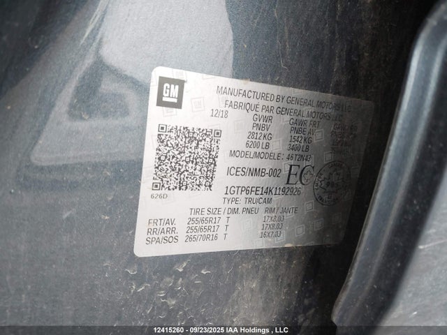 1GTP6FE14K1192926 GMC lwn - direct injection, xlde