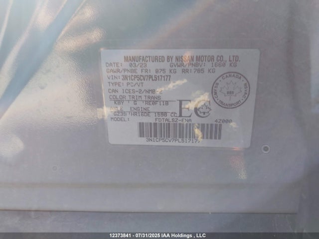 Nissan 2023 2023 3N1CP5CV7PL517177 Image 9