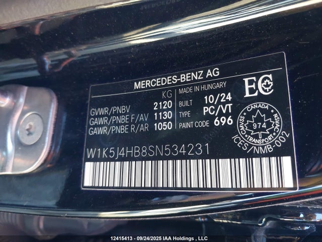Mercedes-Benz m260 2025 W1K5J4HB8SN534231 Image 9