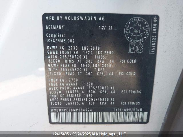 Volkswagen ID.4 PRO 2021 WVGUNPE26MP064574 Image 10