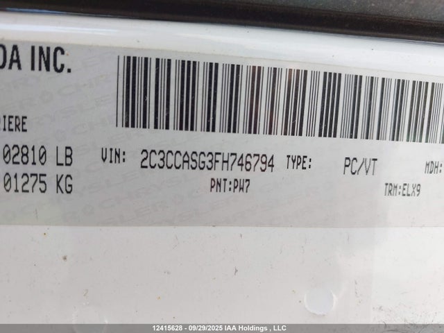2C3CCASG3FH746794 Chrysler 2015