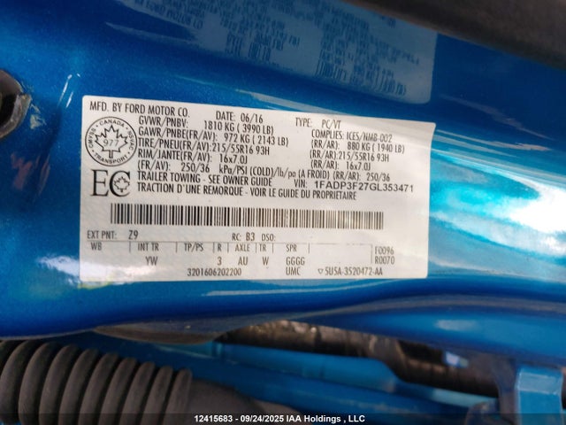 Ford Focus 2016 1FADP3F27GL353471 Image 19