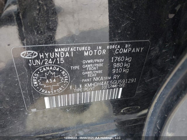 Hyundai dohc mpi nu 2016 KMHDH4AE5GU591291 Image 18
