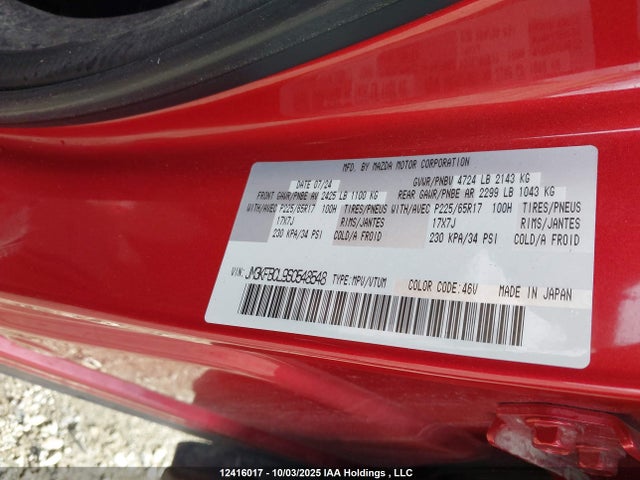 Mazda py 2025 JM3KFBCL9S0548548 Image 9