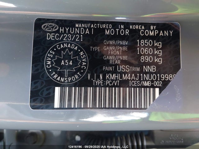 Hyundai gdi kappa 2022 KMHLM4AJ1NU019989 Image 19