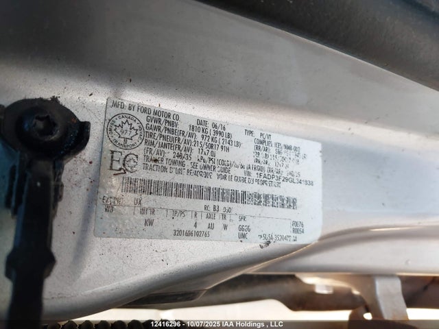 Ford Focus 2016 1FADP3F29GL341838 Image 18