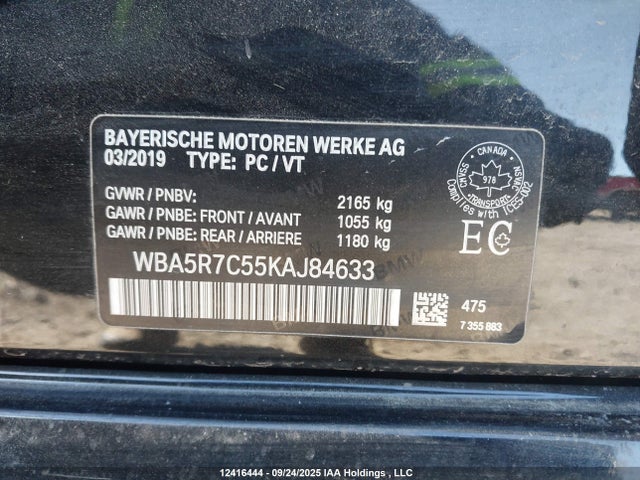 WBA5R7C55KAJ84633 BMW 330I