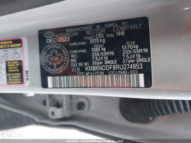 Hyundai 2024 2024 KM8KNDDF8RU274953 Image 9
