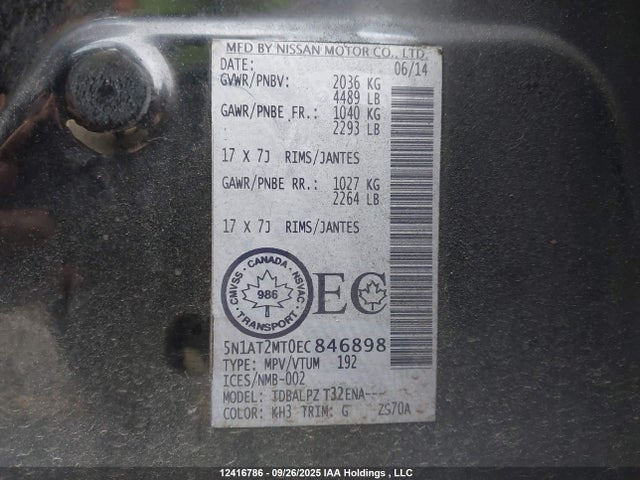 Nissan 2014 2014 5N1AT2MT0EC846898 Image 9