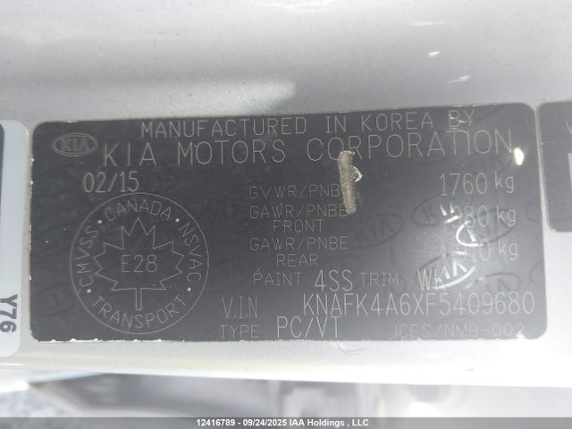 KIA dohc mpi nu 2015 KNAFK4A6XF5409680 Image 18