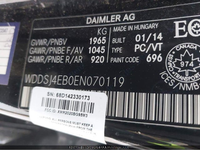 Mercedes-Benz CLA-Class 2014 WDDSJ4EB0EN070119 Image 9