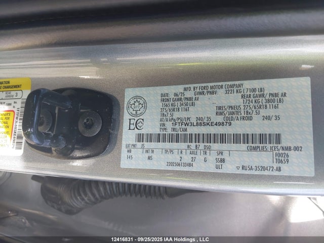 1FTFW3L88SKE49879 Ford gtdi