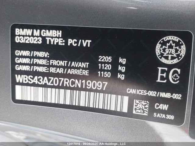 BMW 2024 2024 WBS43AZ07RCN19097 Image 9