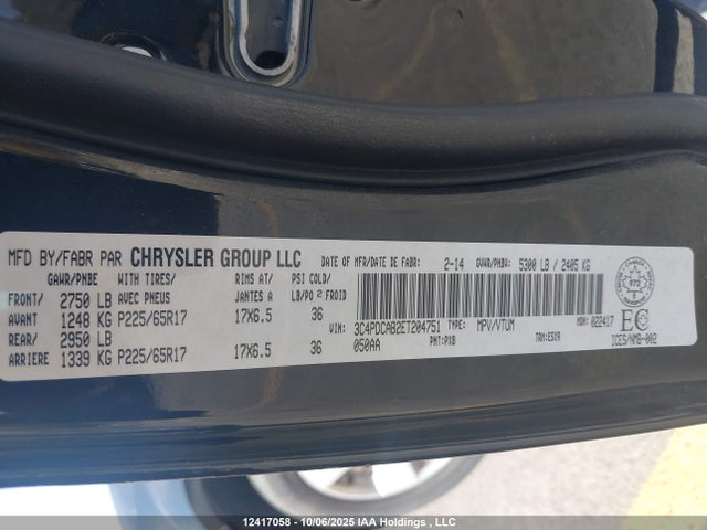Dodge Journey 2014 3C4PDCAB2ET204751 Image 9