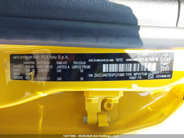 ZACCJABT8GPC51988 Jeep Renegade