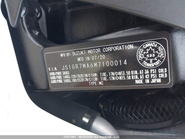 JS1GR7MA6M7100014 Suzuki R747-