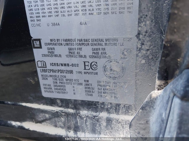 Aukcja sprzedaży 2023 Buick Envision, vin: LRBFZPR41PD012898, numer aukcji: 12417124