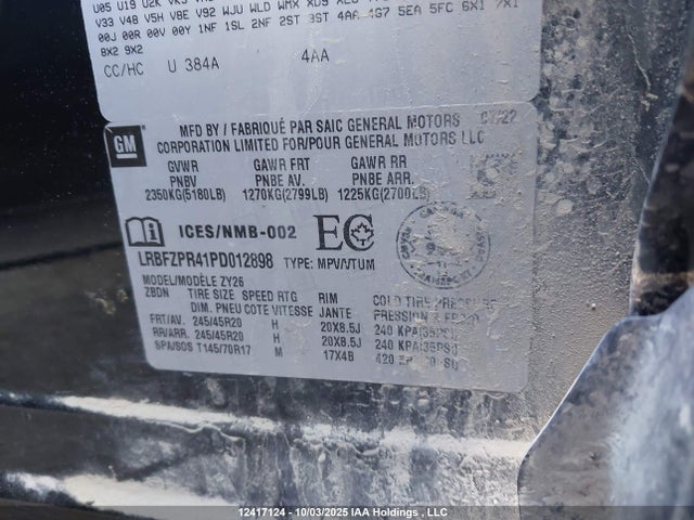 Aukcja sprzedaży 2023 Buick Envision, vin: LRBFZPR41PD012898, numer aukcji: 12417124
