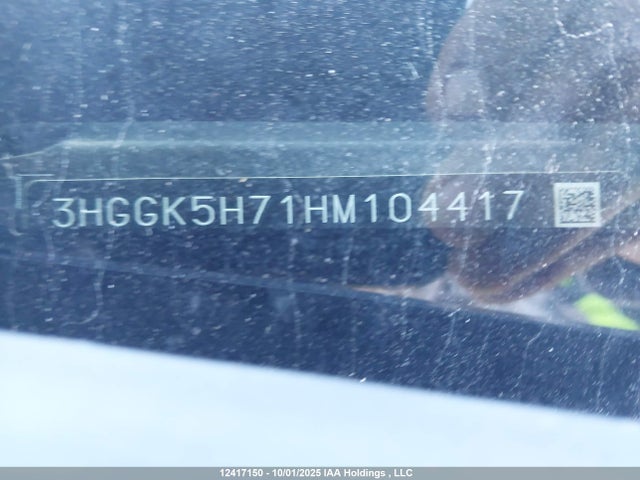 3HGGK5H71HM104417 Honda l15b1/l15b3