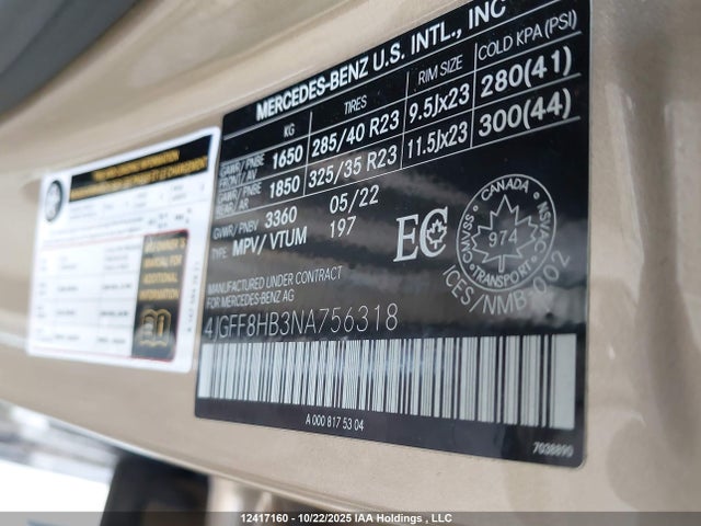 Mercedes-Benz m176 2022 4JGFF8HB3NA756318 Image 9