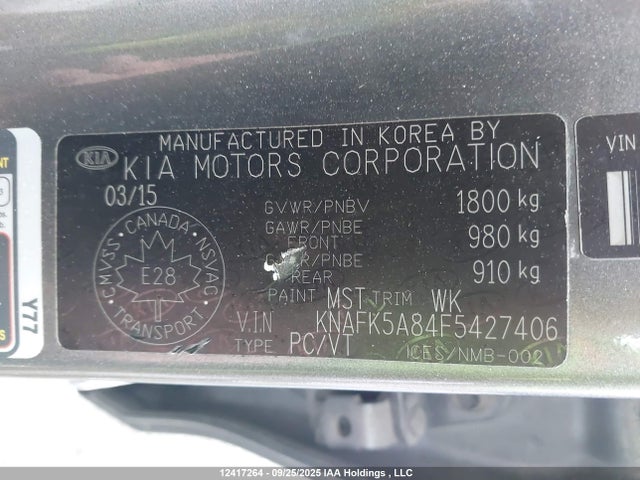 KIA dohc gdi nu 2015 KNAFK5A84F5427406 Image 19