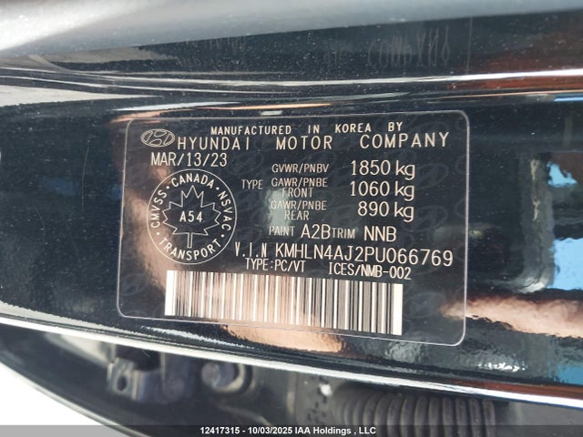 KMHLN4AJ2PU066769 Hyundai gdi kappa