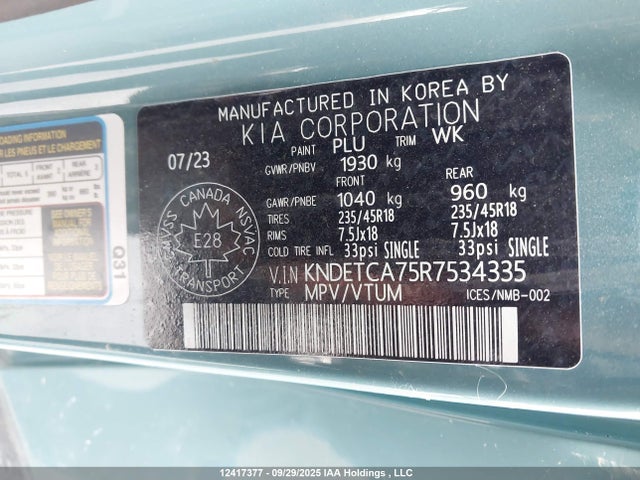 KIA t-gdi gamma-ii 2024 KNDETCA75R7534335 Image 9