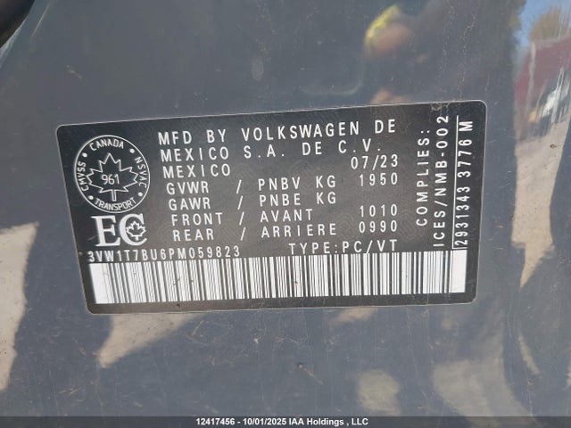 3VW1T7BU6PM059823 Volkswagen tsi