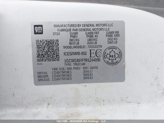 1GCWGBFP7R1244080 Chevrolet lv1