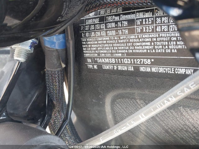 INDIAN MOTORCYCLE CO. Scout Sixty 2016 56KMSB111G3112758 Image 10