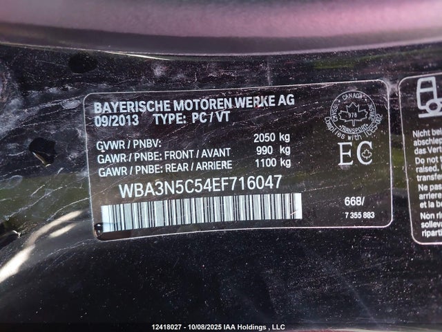 WBA3N5C54EF716047 BMW 2014