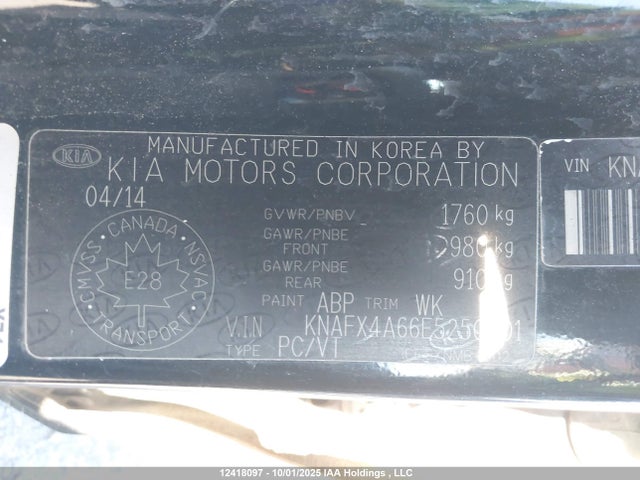 KIA Forte 2014 KNAFX4A66E5250401 Image 9