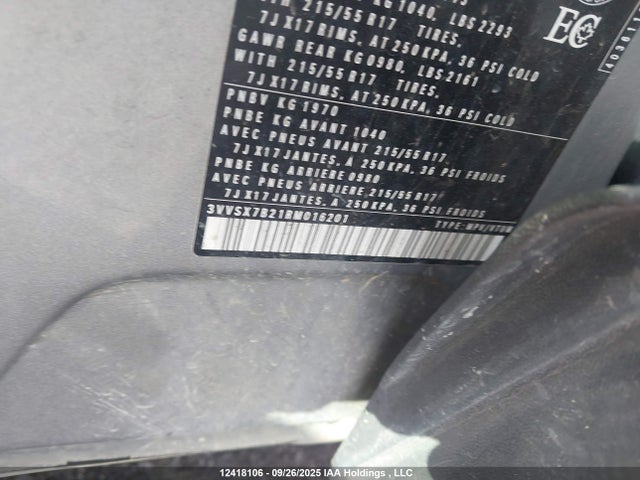 3VVSX7B21RM016201 Volkswagen tsi
